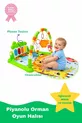Tapis de jeu pour bébé à motif forêt avec piano – 0+ mois, tapis de développement lumineux et musical avec figures d'animaux