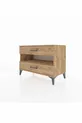 Commode Hyperion à une étagère et 2 tiroirs en pin-pin