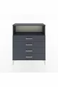Commode Arges à une étagère et 4 tiroirs Anthracite-Anthracite