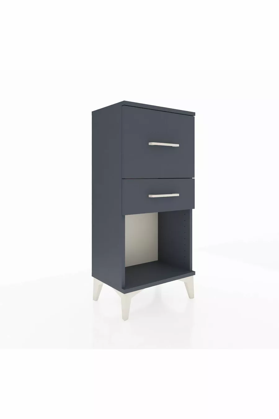 Chevet Arges 2 tiroirs Anthracite-Anthracite