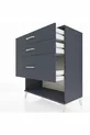 Commode Hyperion 3 tiroirs Anthracite-Anthracite