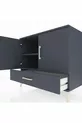 Commode Kronos avec 2 étagères, 1 tiroir et 2 portes, Anthracite-Anthracite
