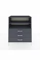 Commode Hyperion 2 étagères 3 tiroirs Anthracite-Anthracite