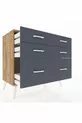Commode Hyperion 6 tiroirs Pin-Pin/Anthracite