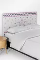 Housse de tête de lit pour enfants à motif zigzag rose