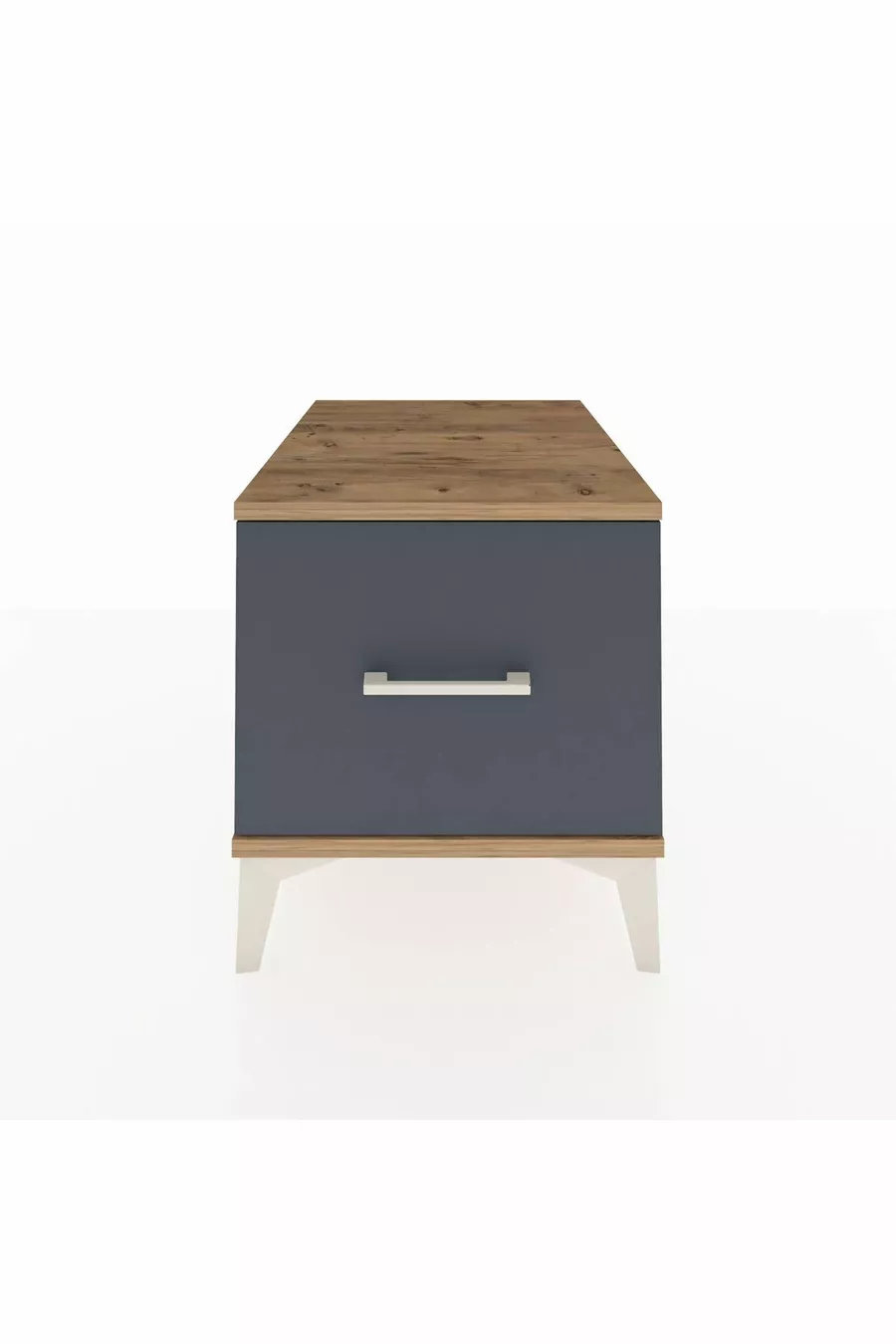 Kronos Table de Chevet à Un Tiroir Pin-Anthracite