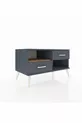 Commode Hyperion à une étagère et 2 tiroirs Anthracite-Sapin/Anthracite