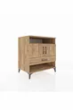 Commode Kronos 3 étagères 1 tiroir 2 portes Pin-Pin