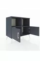 Commode Hyperion 2 étagères 2 portes Anthracite-Anthracite