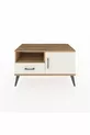 Commode Hyperion à 2 étagères, 1 tiroir et 1 porte, Pins-Quartz