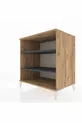 Commode Kronos 2 étagères Pin-Anthracite