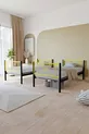 Lits superposés en métal premium Mix Compatible avec matelas Jaune Séparable Lit superposé