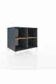 Commode Kronos 2 étagères Anthracite-Anthracite/Sapin
