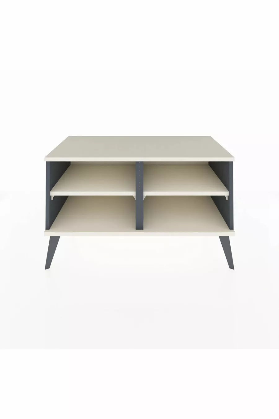 Commode Hyperion 2 étagères Anthracite-Pierre de lune