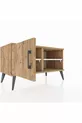 Commode Hyperion à 2 étagères avec une porte en pin-pin / pierre de lune