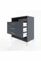 Commode Hyperion à une étagère et trois tiroirs Anthracite-Anthracite