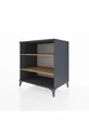 Commode Kronos 2 étagères Anthracite-Pin