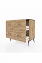 Commode Hyperion 4 tiroirs Pin-Anthracite/Pin