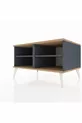 Commode Kronos 2 étagères Anthracite-Sapin/Anthracite