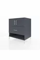 Commode Kronos avec 2 étagères, 1 tiroir et 2 portes, Anthracite-Anthracite