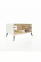 Commode Kronos à une étagère et un tiroir, Pierre de lune-Pin