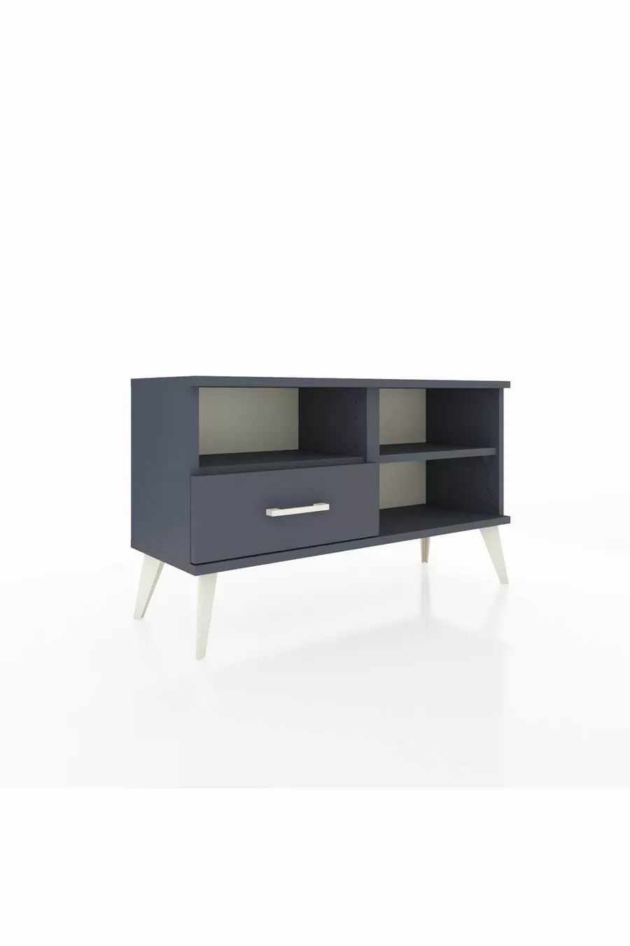 Commode Arges 2 étagères 1 tiroir Anthracite-Anthracite