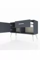 Commode Arges à une étagère, un tiroir et une porte, anthracite-anthracite