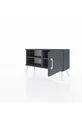 Commode Arges 2 étagères avec 1 porte Anthracite-Anthracite