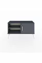Commode Arges 2 étagères avec 1 porte Anthracite-Anthracite
