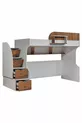 Lits superposés Aura Ranza avec bureau et 2 matelas Comfort