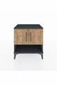 Commode Hyperion 2 étagères 2 portes Anthracite-Sapin