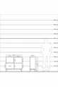 Commode Arges avec 2 étagères, 1 tiroir, 2 portes, en pin/charbon