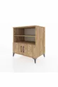 Commode Kronos 3 étagères 2 portes Pin-Pin