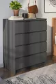 Commode Derinkuyu à 4 tiroirs pour chambre à coucher, chambre de bébé, chambre d'adolescent, anthracite