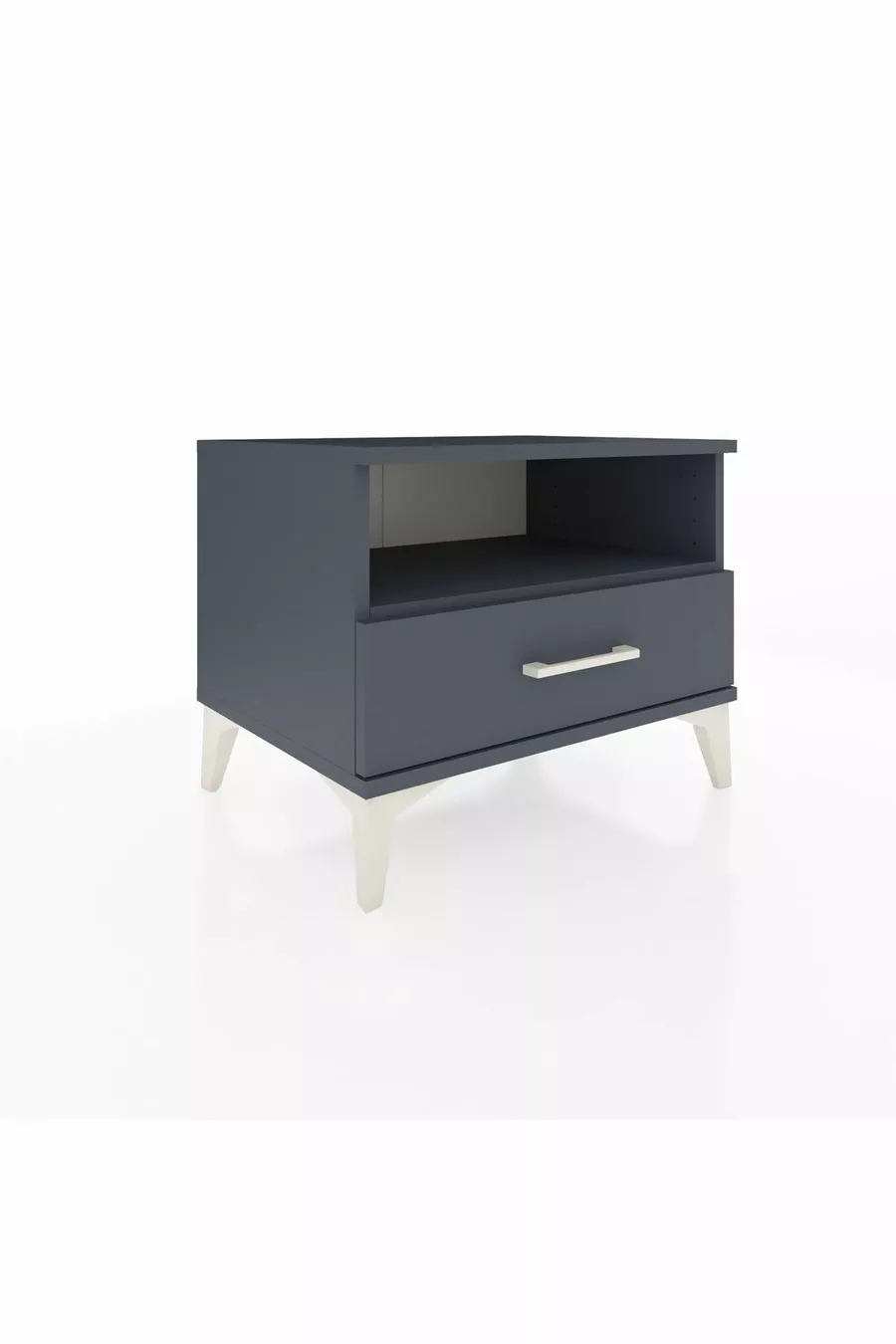 Commode Hyperion à une étagère et un tiroir Anthracite-Anthracite