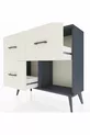 Commode Arges 3 tiroirs Anthracite-Anthracite/Pierre de lune