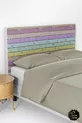 Housse de tête de lit à motif rayé coloré