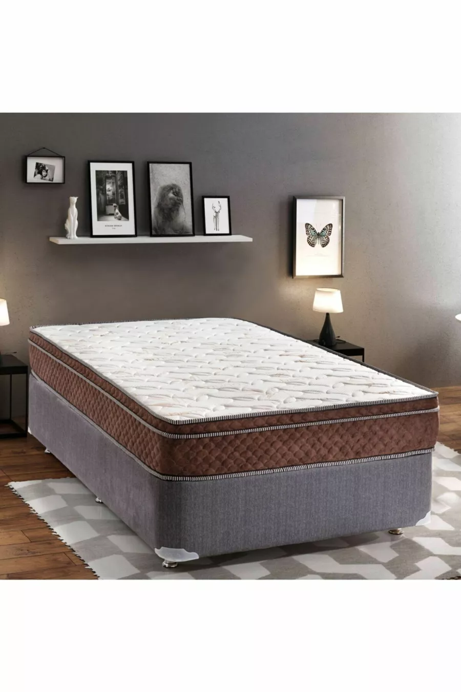 Matelas Orthopédique Ultra Luxe en Bambou avec Ressorts Orthopédiques (Cadeau : Oreiller)