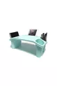 Bureau de loisir en plastique, table pour ordinateur portable, bleu