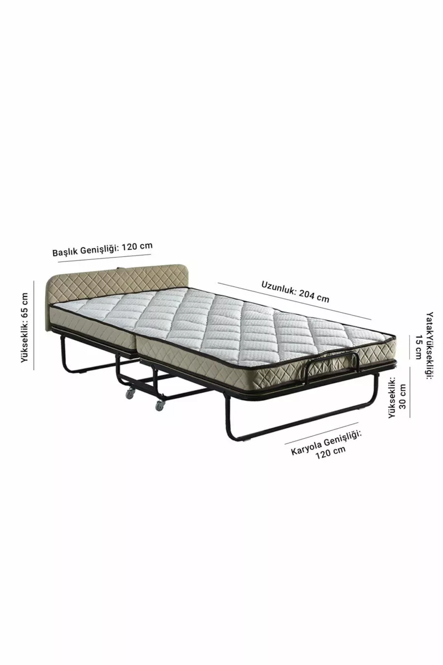 Niron Supreme Lit Pliable de Luxe et Cadre de Lit Lit Pliable Simple et Double