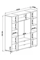 Armoire Nisan Beige clair et blanc à 4 portes et 2 tiroirs - Ensemble de garde-robe