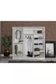 Armoire blanche Samira en MDF avec portes coulissantes et miroir, 3 portes