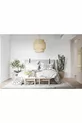 Tête de lit en cuir avec sangles + ensemble de 2 étagères murales pour chambre à coucher