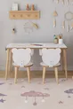 Table d'activité pour enfants avec papier à dessin en rouleau, 2 chaises et tiroir - Panda