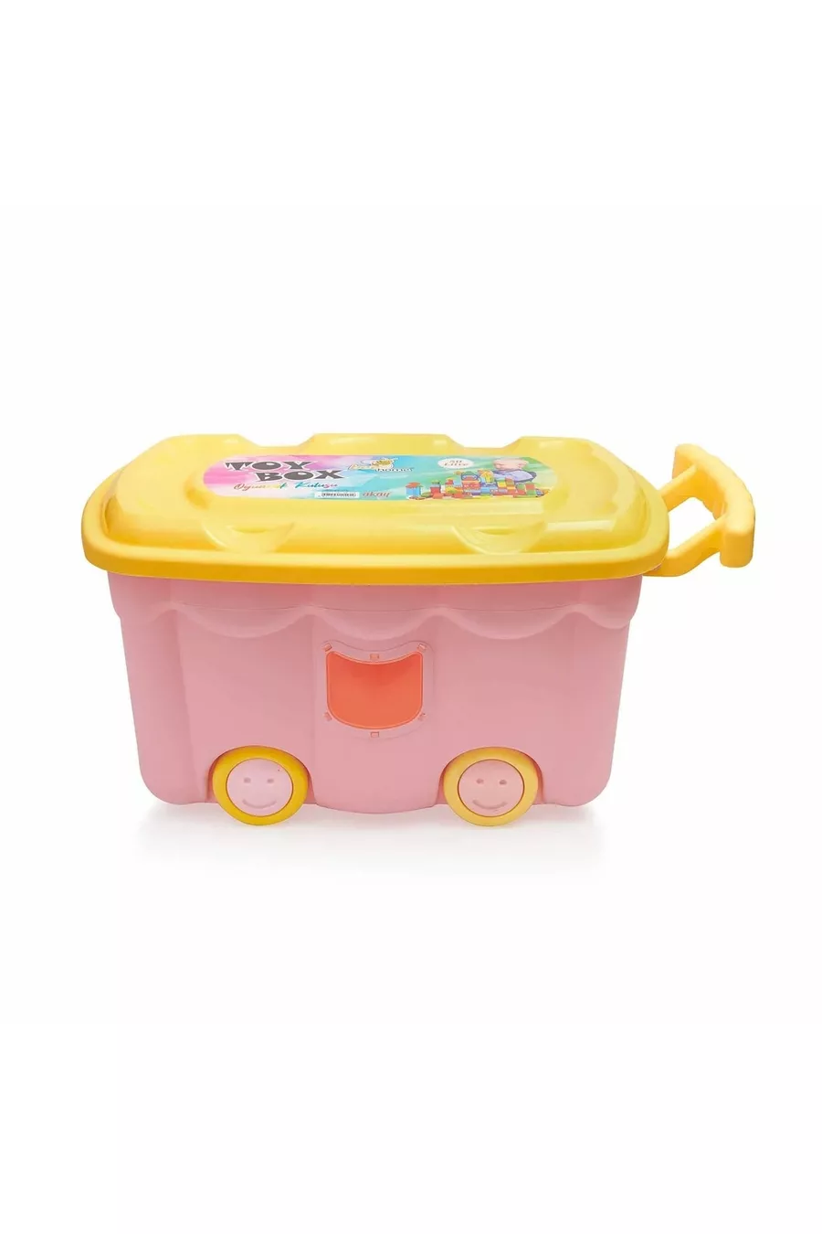 Boîte à jouets à roulettes - Rose - Lt