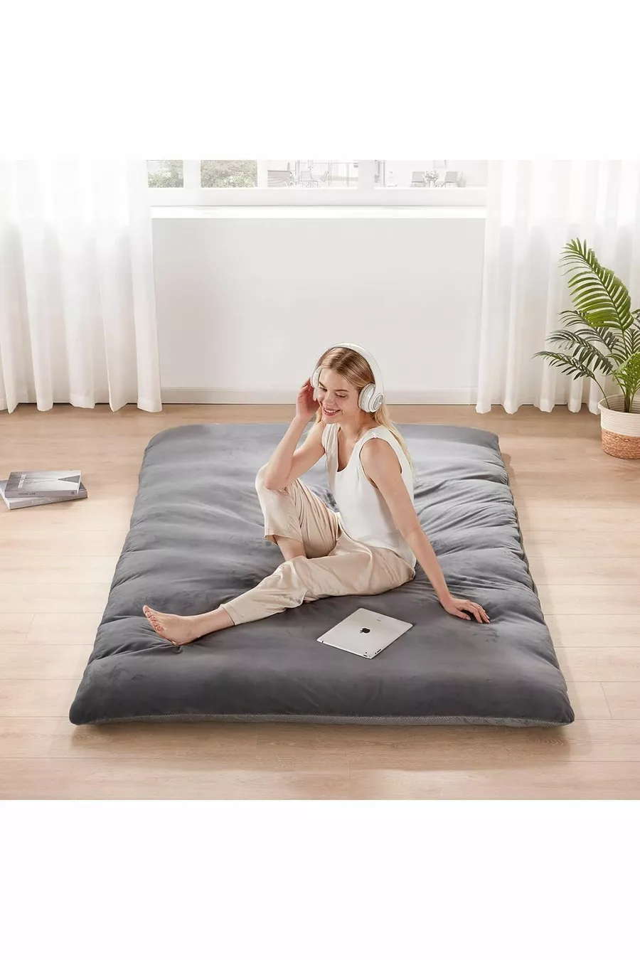 Lit modèle Lori & Lit d'activité & Lit d'appoint & Matelas rembourré avec housse à fermeture éclair