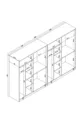 Armoire à vêtements Kardelen Série Mat Blanc 8 Portes  Étagères  cm - ensemble de garde-robe