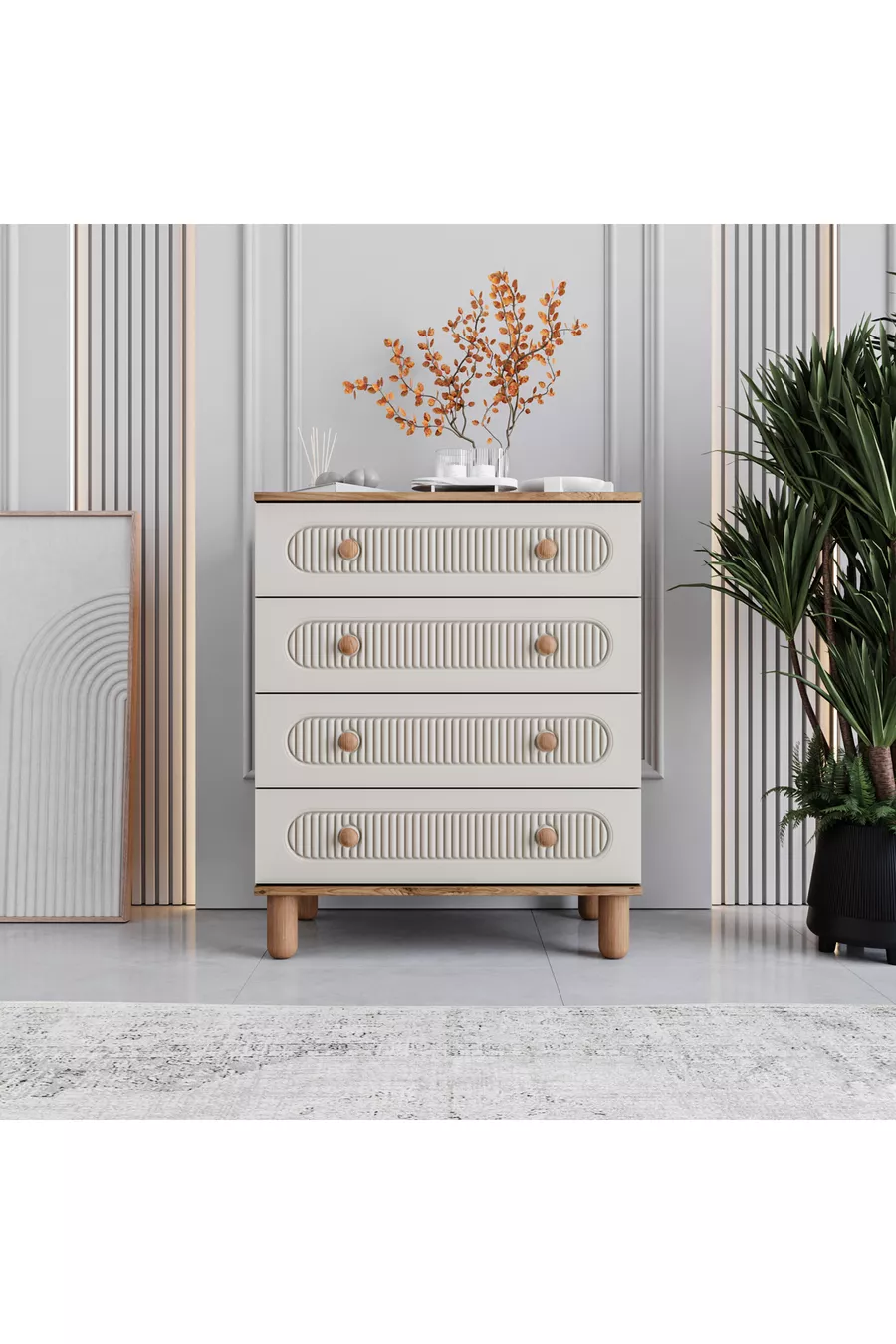 Commode Milen à 4 tiroirs % MDF