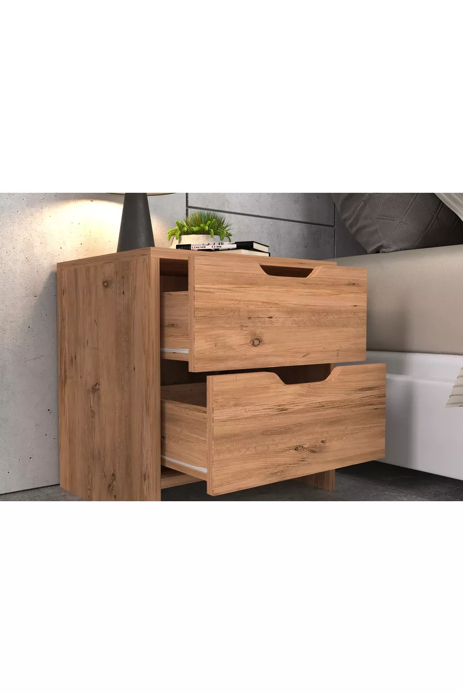 EFES COMMODE, 2 TIROIRS, PIN ATLANTIQUE