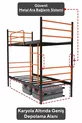 Lits superposés Trend compatibles avec matelas Orange Métal démontable